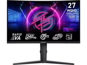 MSI 27" 240 Hz Rapid VA QHD Gaming Monitor MPG 275CQRXF - Picture 1 of 5