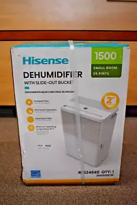 HISENSE DEHUMIDIFIER 1500 SMALL ROOM 25 PINTS W/ SLIDE OUT BUCKET - Picture 1 of 5
