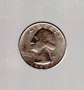 U.S. COIN, 1990D Washington Quarter CIRCULATED COND. - Picture 1 of 2