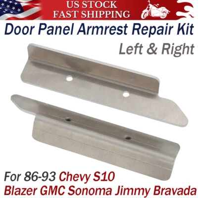 Door Panel Armrest Repair Kit Fix Pair For 86-93 Chevy GMC S10 Blazer S15 Jimmy Foto 1 de 4