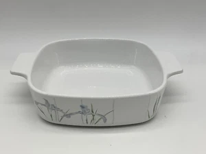 Corning Ware small Casserole A 1 B 1 liter shadow iris purple flower - Picture 1 of 5