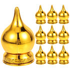 10 Golden Flag Pole Ball Topper Ornament Acorn Finials Replacement Cap Decor