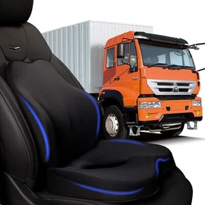 Truck Seat Cushion 2PC Memory Foam with Back Support for Driver - Extra Large - Picture 1 of 6