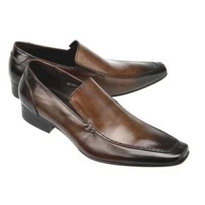 Japanese High-end Business Dress Shoes Square Toe Leather Loafers Casual Brogues - Picture 1 of 23