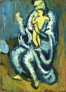 Motherhood (1901) by Pablo Picasso - 17" x 22" Fine Art Print - 00342 - Picture 1 of 1
