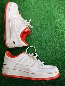 Nike Air Force 1 Low Men’s Size 10.5 Medium Width ‘Rucker Park’ White/orange - Picture 1 of 21