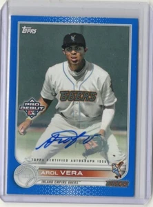 Topps Pro Debut 2022 - Arol Vera #PD-141 autógrafos azules/150 (AU, RC) - Imagen 1 de 2