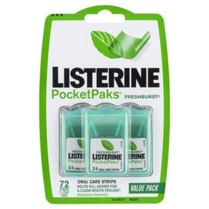 * Listerine PocketPak Freshburst 72 Strips Breath Freshener - Picture 1 of 1