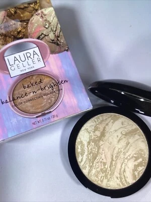 Laura Geller Supersize Balance-n-Brighten Baked Foundation 20g Porzellan Neu