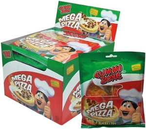 12x Gummi Zone Mega Pizza Sin Gluten 7 Rebanadas Caramelo Gomoso 90g - Imagen 1 de 4
