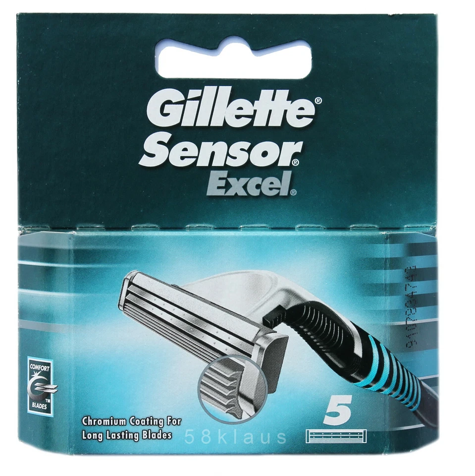 5x Gillette Sensor Excel Klingen in OVP / 5er Pack Rasierklingen razor blades - Bild 1 von 1