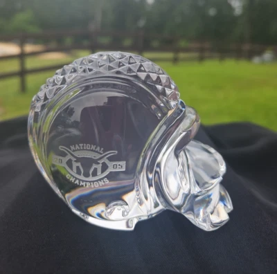 Waterford Crystal 2005 Texas Longhorns National Champions Helmet Paperweight#179 - Image 1 of 4