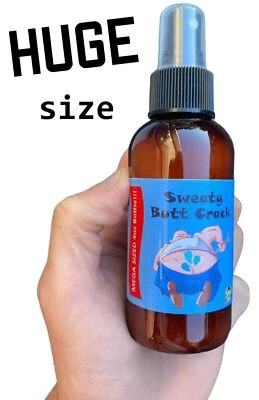 SAVE A BUCK ENTERPRISES, LLC SWEATY BUTT CRACK MEGA 4OZ SIZE LIQUID BOTTLE - Disgusting Ass Fart GaG Prank