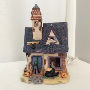Vtg Spookyside Estates Lighted House Witches Watch Window Scene Halloween 2005 - Picture 1 of 11