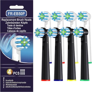 8 Pcs Toothbrush Heads for Braun Oral-B Pro & Genius X, Sensitive Brush Refills - Picture 1 of 14