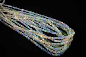 100% Natural Top Quality Ethiopian Opal Stone Beads, Faceted Roundel Opal Beads