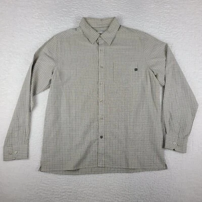 Camisa Marmot Para Hombre Grande Marrón Beige Cuadros Polinósico Rayón Poliéster Abotonada Foto 1 de 4