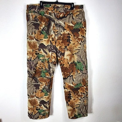Wrangler Rugged Wear Mens Size 40x32 Camo Real Tree Hunting Pants Fleece Lined - Image 1 of 4