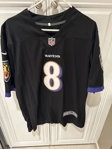 NUEVO SIN ETIQUETAS - Camiseta Nike Baltimore Ravens Game Lamar Jackson #8 Negra Talla M - Imagen 1 de 5