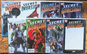 🔑 SECRET INVASION #1 2 3 4 5 6 7 8 Complete Set Series Lot Marvel Comics Bendis - Picture 1 of 19