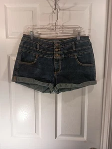 Mossimo Supply Jean Shorts Size 18/34 Cuffed Hot Short Shorts - Picture 1 of 8