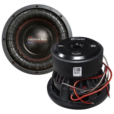 (2) AMERICAN BASS XFL 10” DUAL 4-OHM COMPETITION CAR SUBWOOFERS SUBS D4 (1 PAIR) - Image 1 of 3