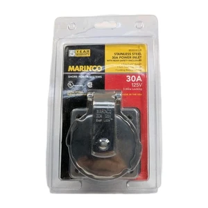 Marinco AFI 303SSEL-B 30 Amp/125V Cast 316 Stainless Steel Shore Power Inlet - Picture 1 of 5
