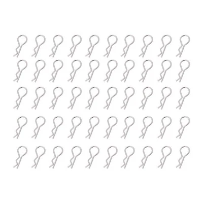 100* Stainless Steel Pin Shell Body Clips Steel For RC Model Car HPI HSP Parts c - Image 1 of 4