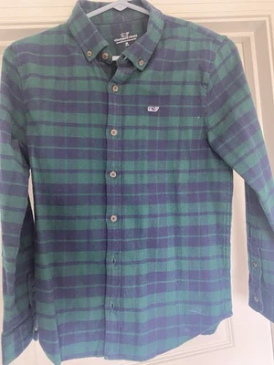 Vineyard  Vines Boys Flannel Button Down Shirt Size 12/14 Medium Long Sleeve - Image 1 of 3