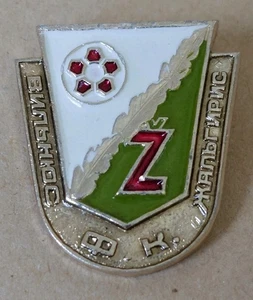 ZALGIRIS FC Football Club LITUANIA Vintage Esmalte Pin Insignia c1980s Vilnius - Imagen 1 de 2