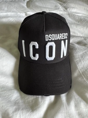 Gorra de béisbol Desquared2 para hombre talla única ICON correa ajustable negra blanca Foto 1 de 4