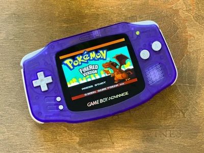 Nintendo Game Boy Advance GBA Clear Purple System 101 V5 IPS LCD Backlit BRIGHT - Image 1 of 4