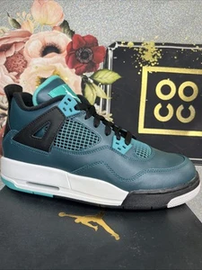 Nike Air Jordan 4 Retro BG Teal 2014 Size 6.5Y 705330-330 - Picture 1 of 8