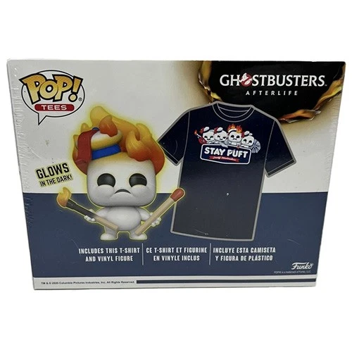 Funko POP! & TEE - Ghostbusters Afterlife MINI PUFT [On Fire] & XL T-Shirt - Nuevo Foto 1 de 1