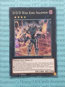 DOOD-DE043 D/D/D Weiser König Salomo Super Rare Yu-Gi-Oh Karte 1. Auflage Neu - Bild 1 von 3