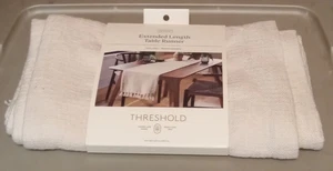 Threshold 108"x14" Cotton Textured Table Runner - Color Ivory Free S/H - Picture 1 of 7