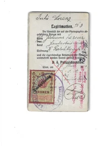 Nr 55719 Ausweis Lrgitimation  Wien Meidling Deuts Österreich Echt Foto - Picture 1 of 2