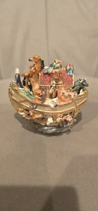 FITZ & FLOYD SCHATZSAMMLUNG EMAILLIERTE ARCHE NOAHS KLAPPBOX - Bild 1 von 10