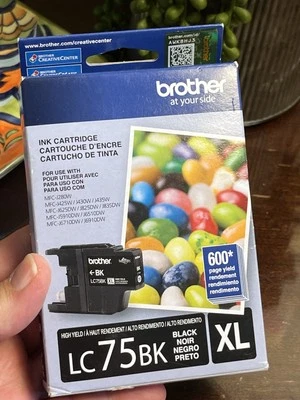 Brother LC75BK XL Ink Cartridge New 2026-02 Exp - Image 1 of 4
