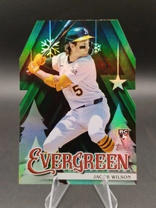 JACOB WILSON 2025 Topps Holiday EVERGREEN INSERTO #E-7 Athletics RC - Imagen 1 de 2