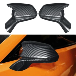 Cubiertas de espejo retrovisor lateral de fibra de carbono para Chevy Camaro SS RS ZL1 LT 2016-2021 - Imagen 1 de 12