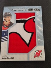 2019-20 UPPER DECK UD BLACK DIAMOND JACK HUGHES ROOKIE TEAM LOGO JUMBO PATCH