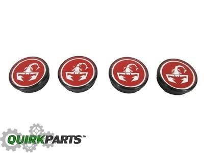 FIAT 500 SCORPION 2012-2017 JUEGO DE TAPAS CENTRALES DE RUEDA MOPAR GENUINO FABRICANTE DE EQUIPOS ORIGINALES 4726183AB Foto 1 de 4