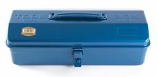Trusco Tool Box Y-350. Blue. Japanese Metal Tool Box. 'Mountain' shape. Y350