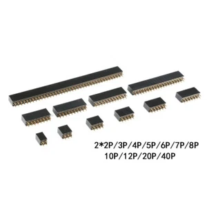2.54mm Pitch 2 - 40Pin Female Header Pin Socket Double Row PCB Strip Connector - Picture 1 of 16
