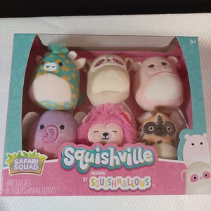 Squishmallows Squishville 2" Safari Squad 6 Pack - New In Box - Picture 1 of 3