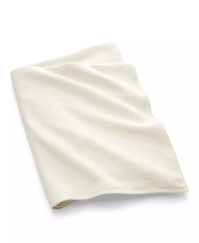 LAUREN RALPH LAUREN Classic Weave King Blanket Cream