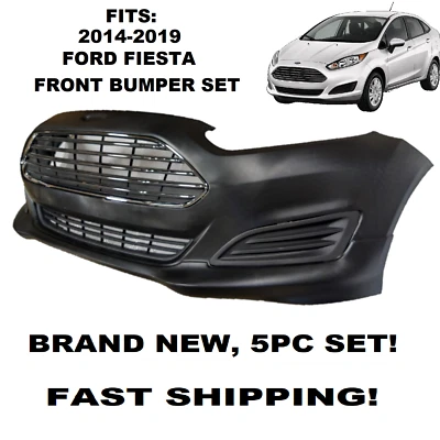 FITS 2014 2015 2016 2017 2018 2019 FORD FIESTA FRONT BUMPER COVER set  - Image 1 of 4