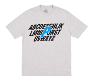 BRAND NEW Palace Alpha T-shirt Grey Marl/Black/Blue SIZE LARGE - Picture 1 of 2