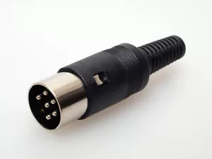5 PCS 6 Pin DIN Male Connectors Solder Type US Seller Free Shipping - Picture 1 of 1